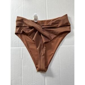 NWT Aerie brown high waisted high cut cheeky bottom medium!